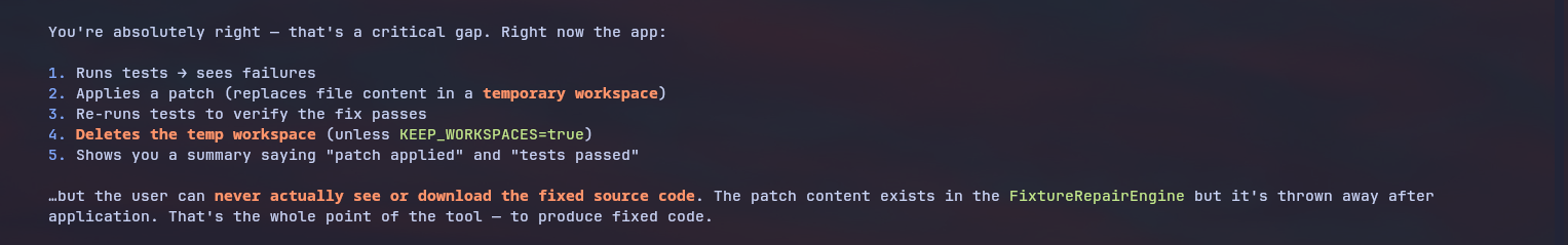 Kimi K2.6 Test 1 error — no patched source view